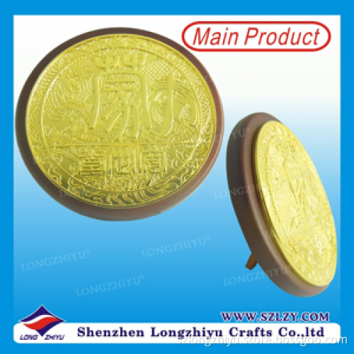 Wood Round Shape Casting Medal Memorial Plaque